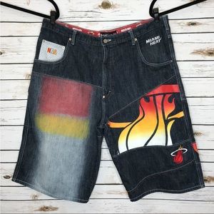 💋Unk Denim NBA Miami Heat denim shorts Size 42